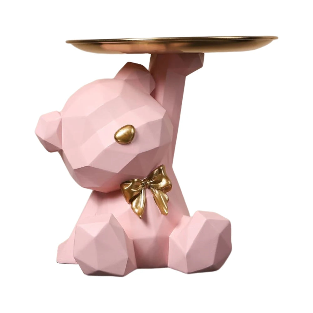 Klintur Bloc | Geometrische harsbeer als sleutelhanger en decoratief figuur voor de entree