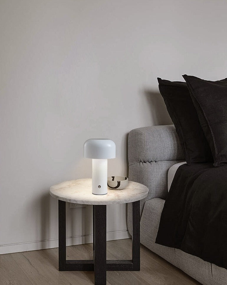 LumoFungo Classico | Kabellose Retro-Tischlampe im italienischen Pilzdesign