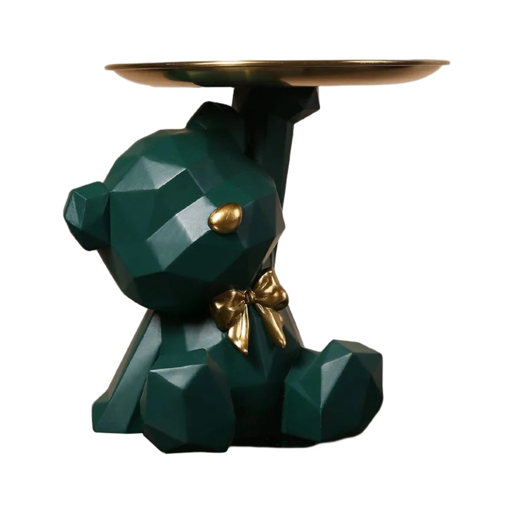 Klintur Bloc | Geometrische harsbeer als sleutelhanger en decoratief figuur voor de entree