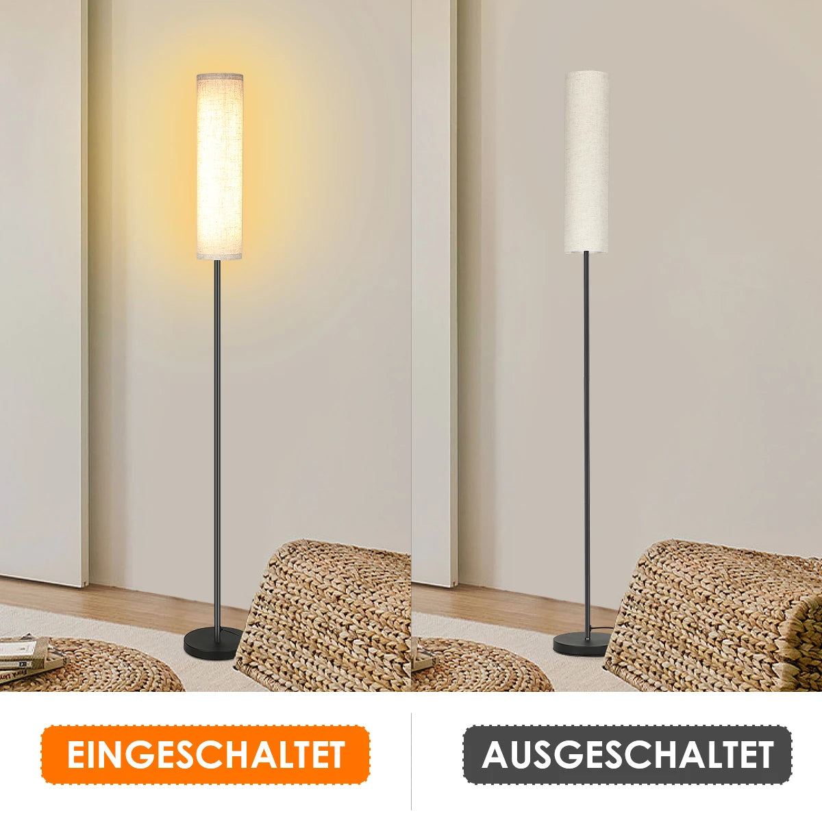 Lumivelo Alto | dimmbare LED-Stehleuchte mit Fernbedienung, 170 cm hoch