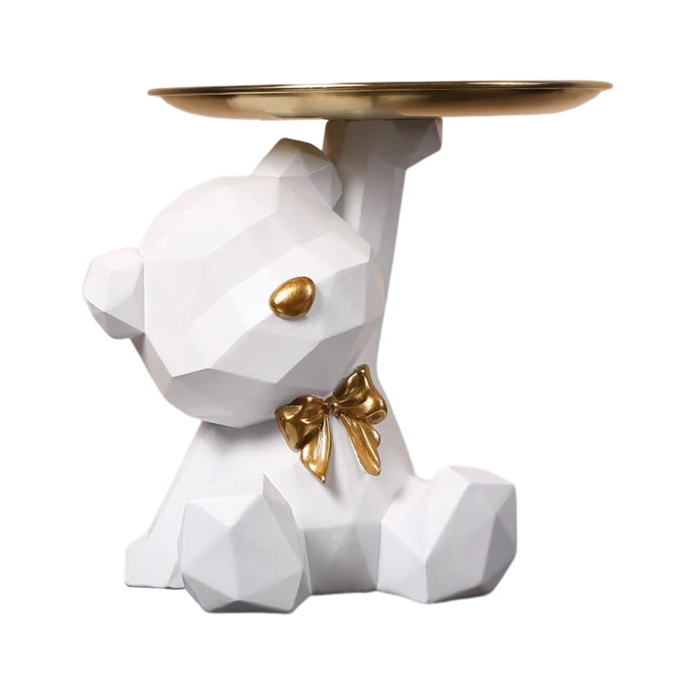 Klintur Bloc | Geometrische harsbeer als sleutelhanger en decoratief figuur voor de entree