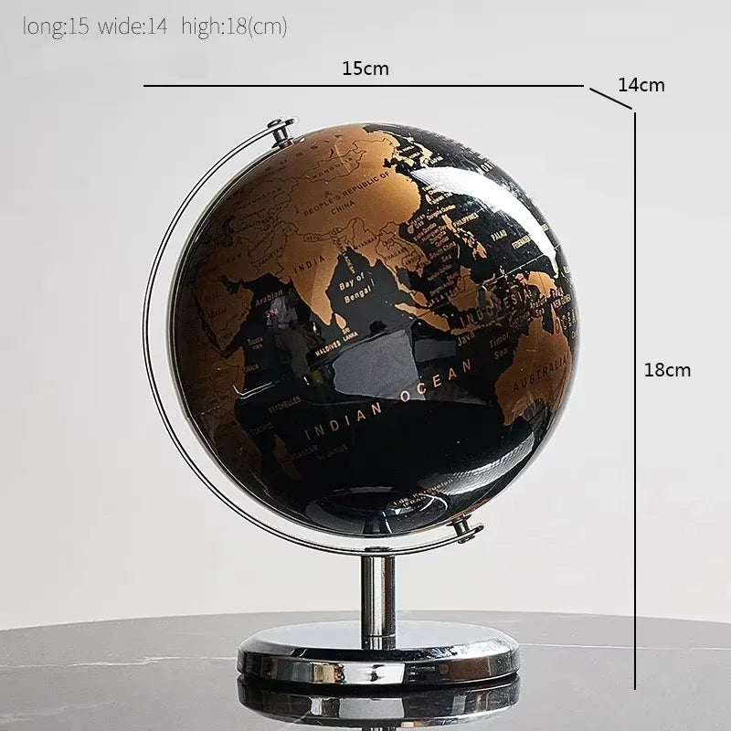 Orbia Globe | Draaibare metalen wereldbol voor bureaus en leeromgevingen