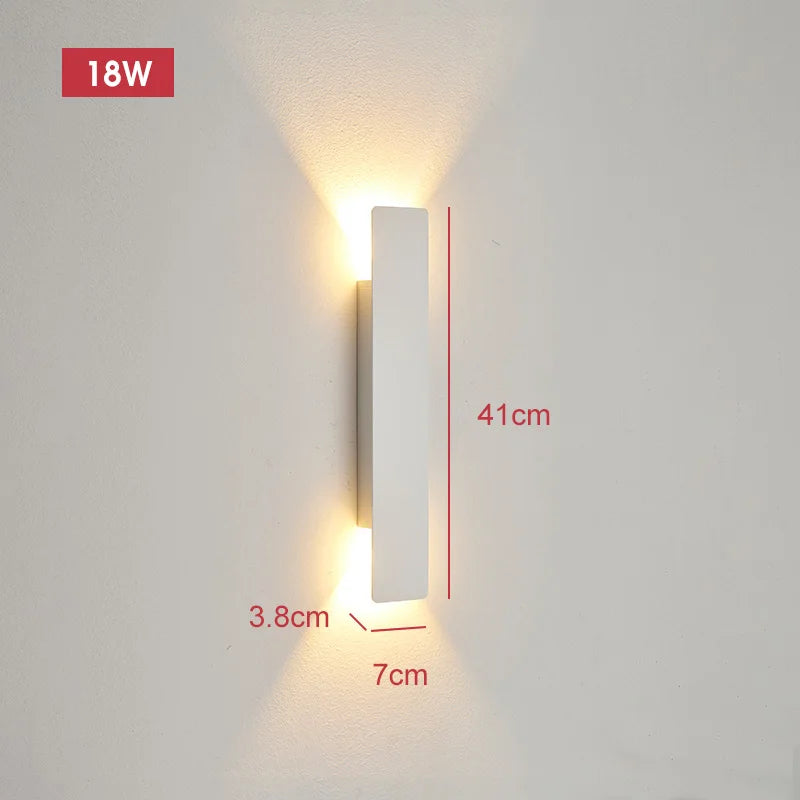 LumaStrix Noir | Weerbestendige LED-buitenwandlamp van aluminium, 18W