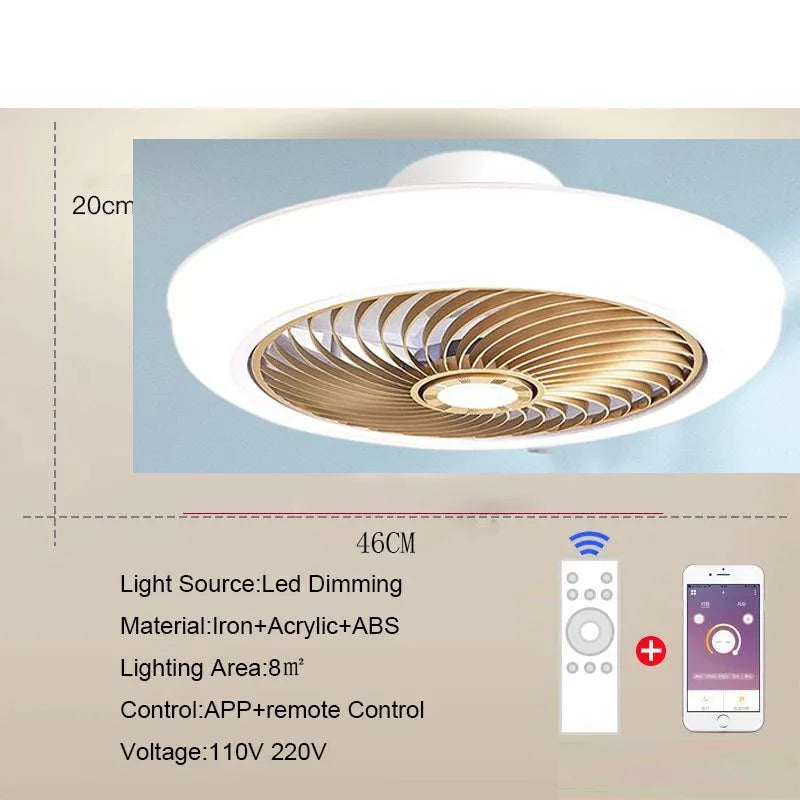 Aeralis Fold | Intelligenter Deckenventilator mit Licht & einziehbaren Flügeln – leise & fernsteuerbar