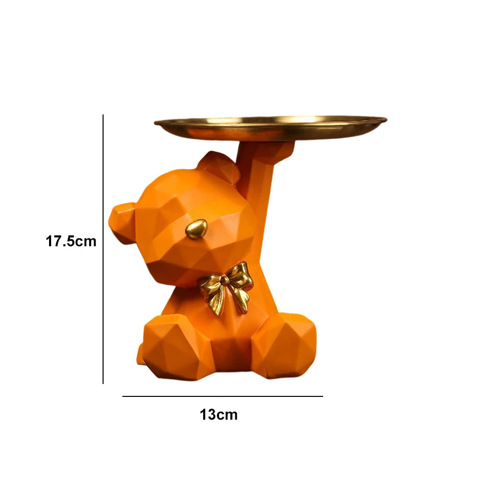 Klintur Bloc | Geometrische harsbeer als sleutelhanger en decoratief figuur voor de entree