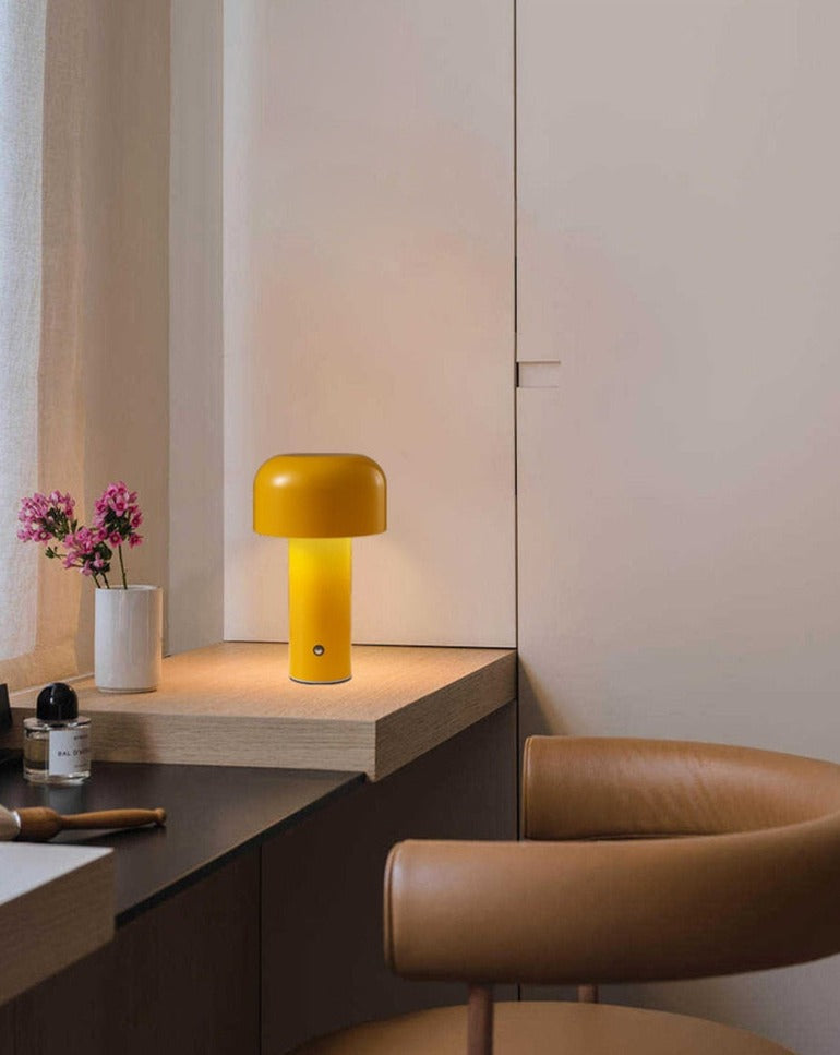 LumoFungo Classico | Kabellose Retro-Tischlampe im italienischen Pilzdesign