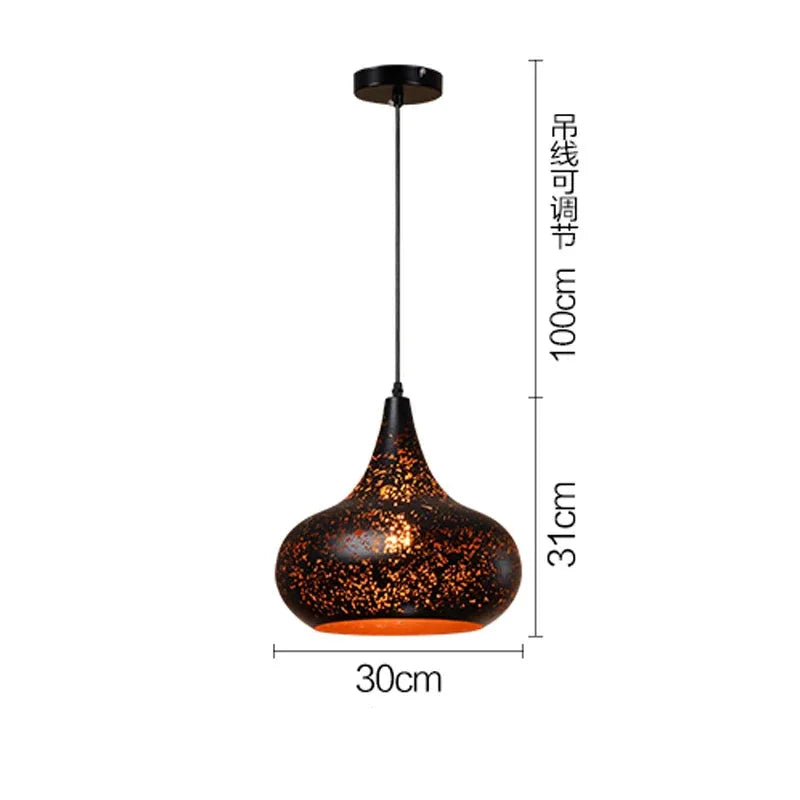 Noctyra | Vintage ijzeren hanglamp in Scandinavische loftstijl