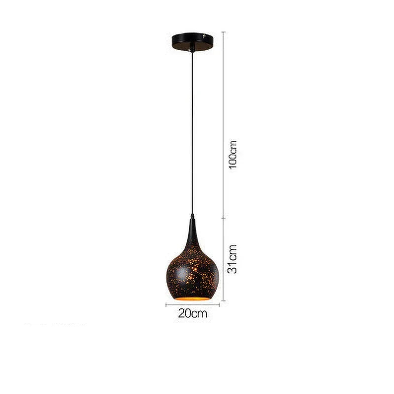 Noctyra | Vintage ijzeren hanglamp in Scandinavische loftstijl