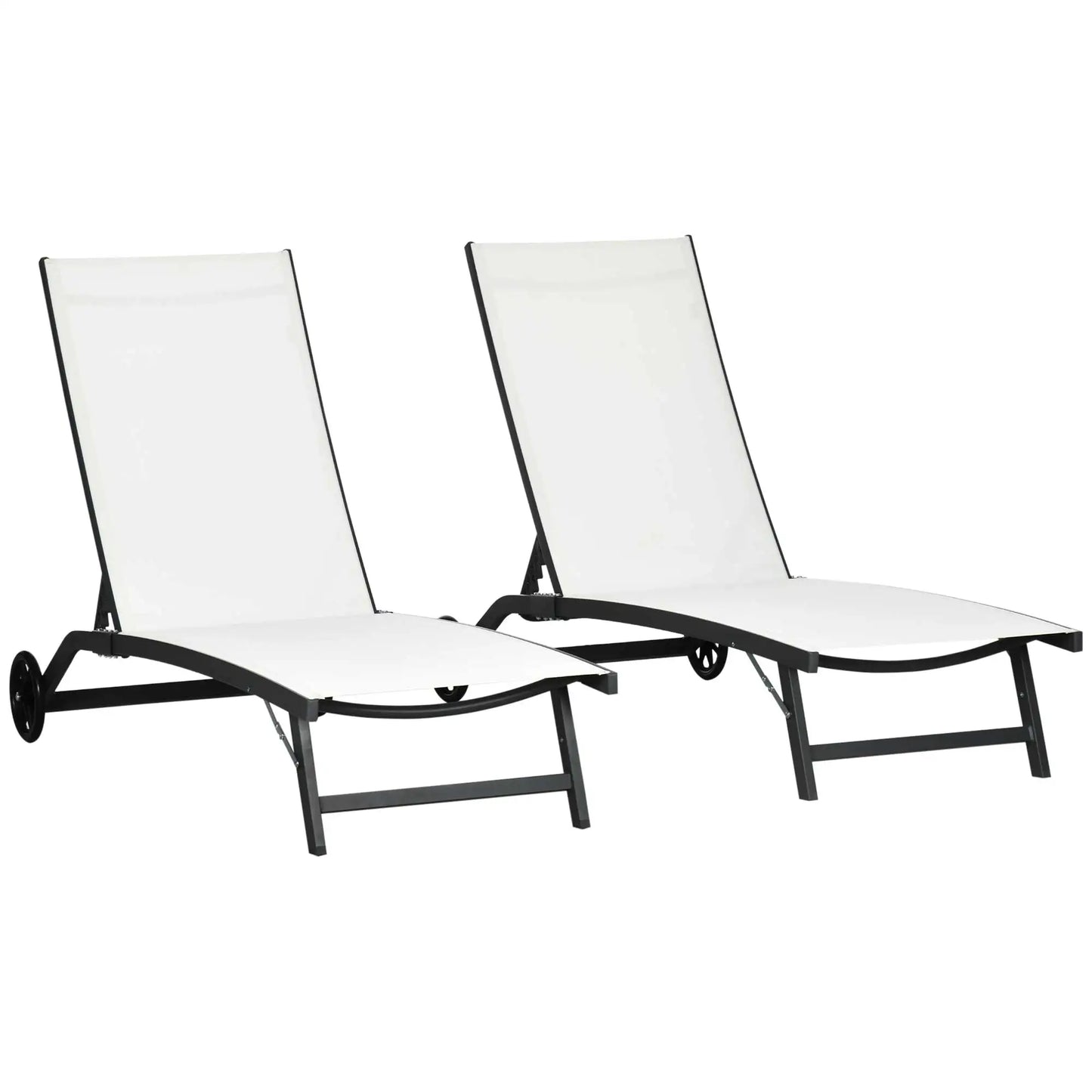 Solvyn Duo | Verstellbare Gartenliegen im 2er-Set aus Textilene