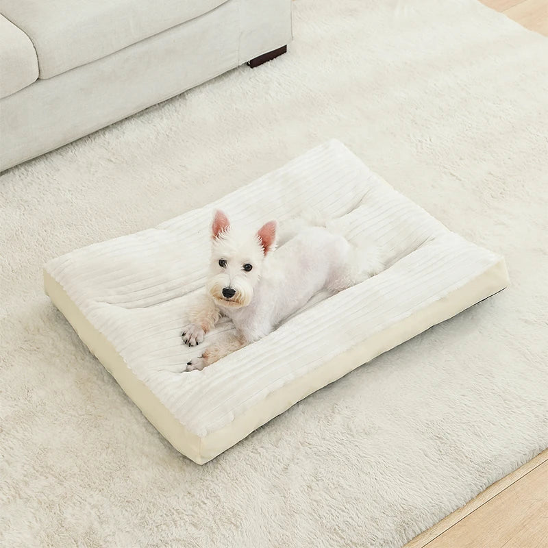 Luxus Hundekissen Rechteckig | 100% Baumwolle | Weich & Atmungsaktiv | Für Bench & Zuhause | 4 Größen