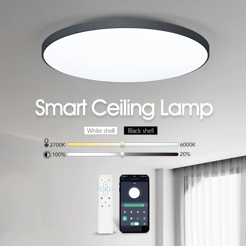 Maravi Glow | dimmbare LED-Deckenleuchte mit Fernbedienung für Schlafzimmer und Wohnzimmer