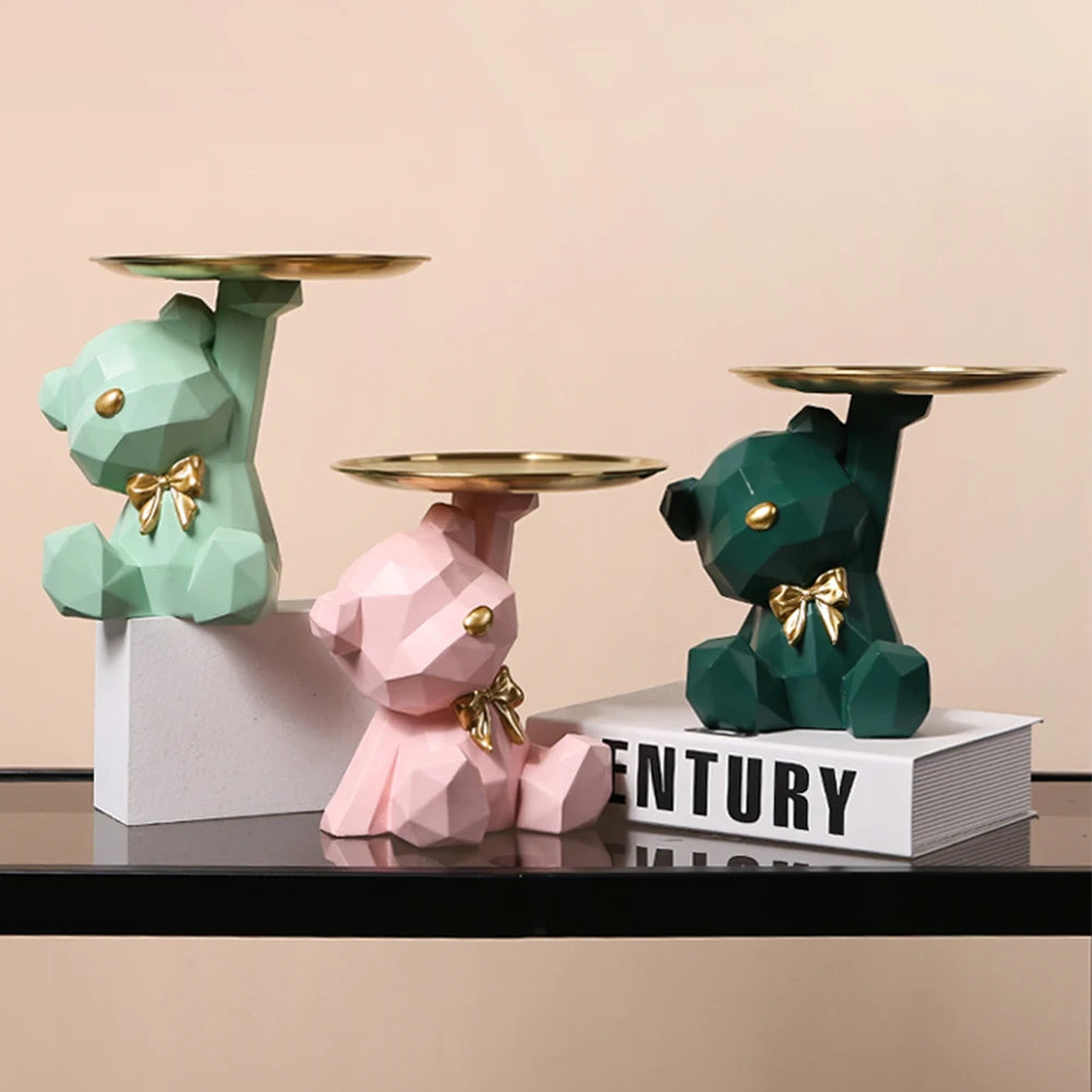 Klintur Bloc | Geometrische harsbeer als sleutelhanger en decoratief figuur voor de entree