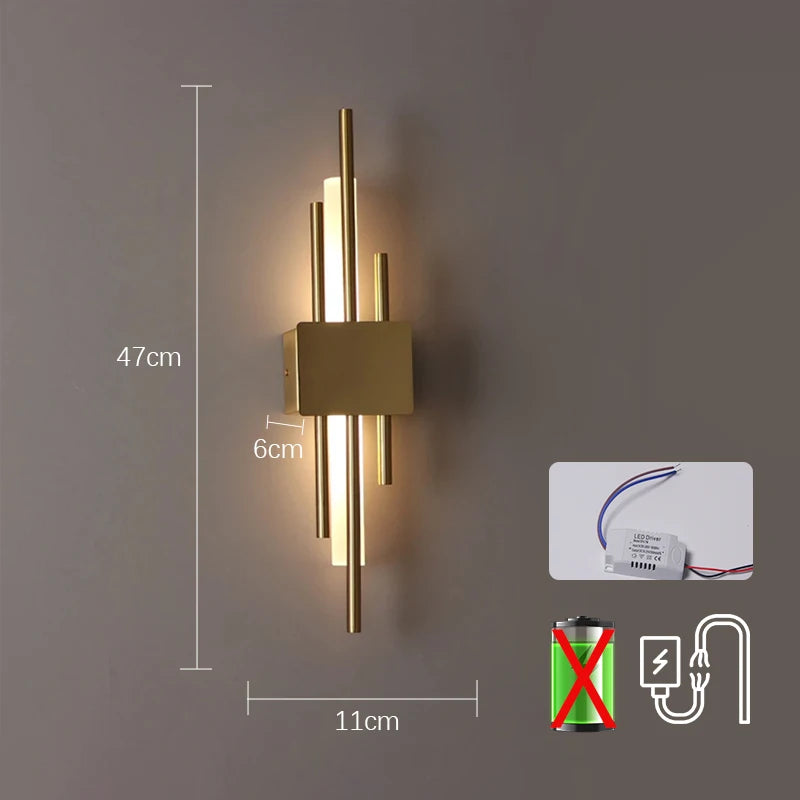 Lumoa Fynn | LED-Wandleuchte mit USB-Anschluss im nordischen Design für Schlafzimmer und Wohnbereich