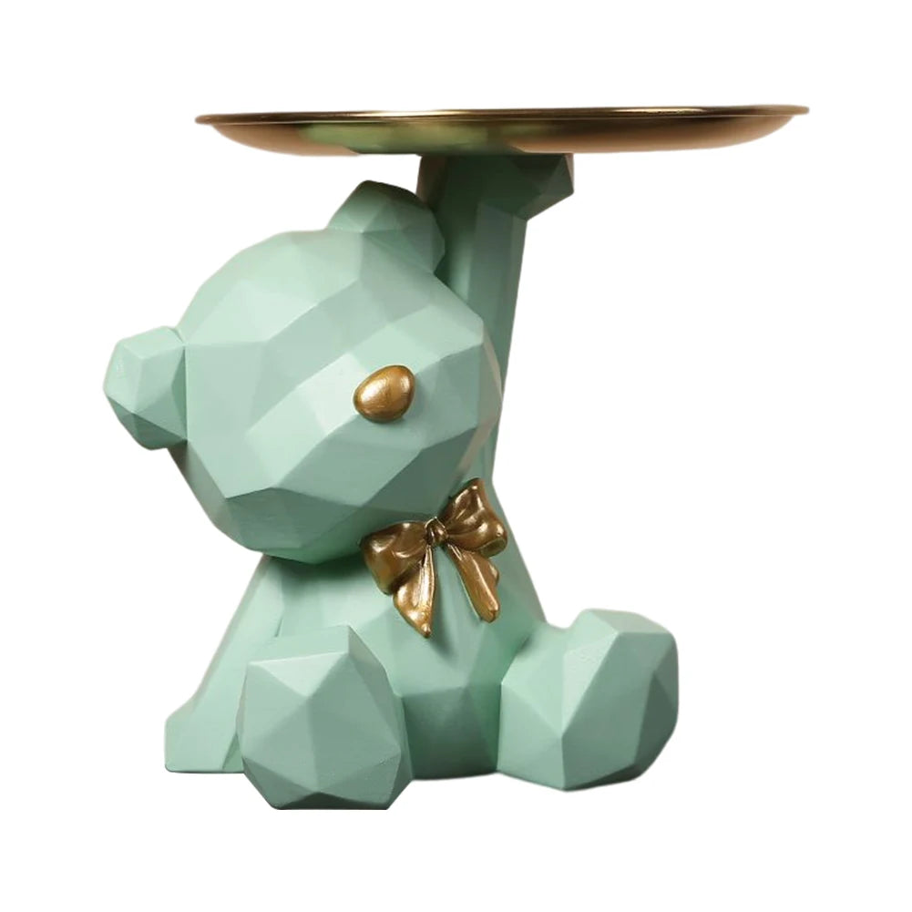 Klintur Bloc | Geometrische harsbeer als sleutelhanger en decoratief figuur voor de entree