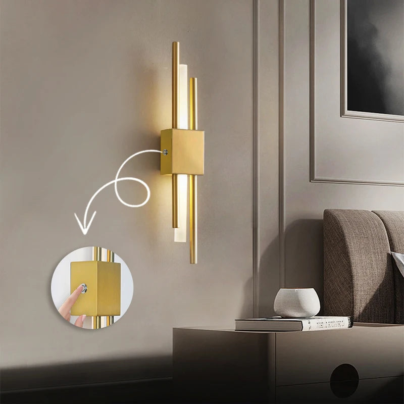 Lumoa Fynn | LED-Wandleuchte mit USB-Anschluss im nordischen Design für Schlafzimmer und Wohnbereich