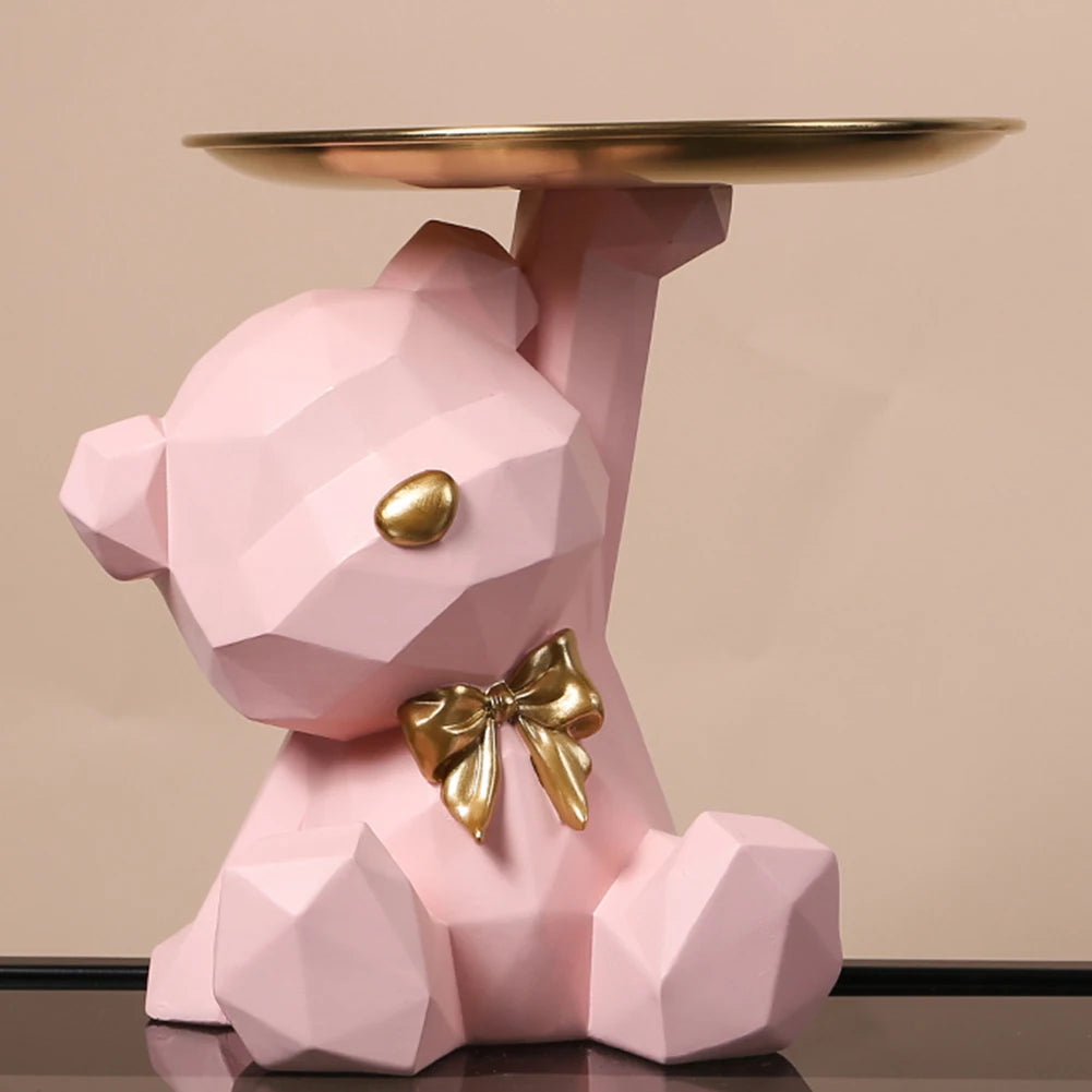 Klintur Bloc | Geometrische harsbeer als sleutelhanger en decoratief figuur voor de entree