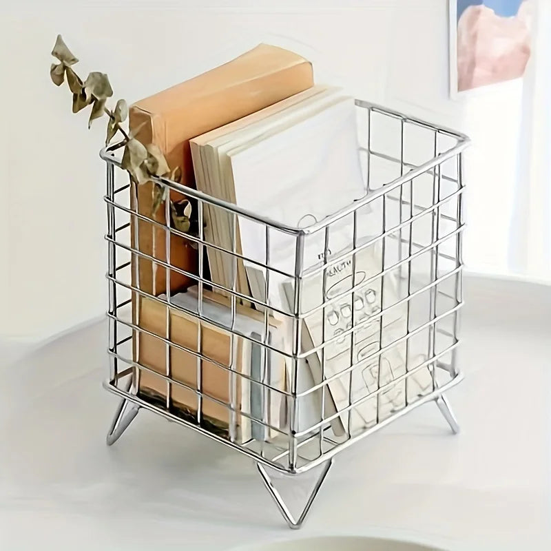 Modülo Körbchen | Stapelbarer Mesh Organizer für Schreibtisch & Regal