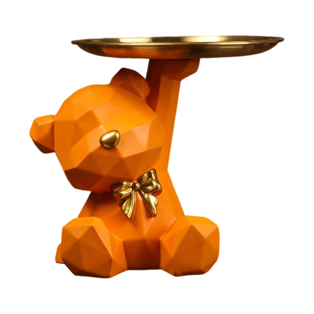 Klintur Bloc | Geometrische harsbeer als sleutelhanger en decoratief figuur voor de entree