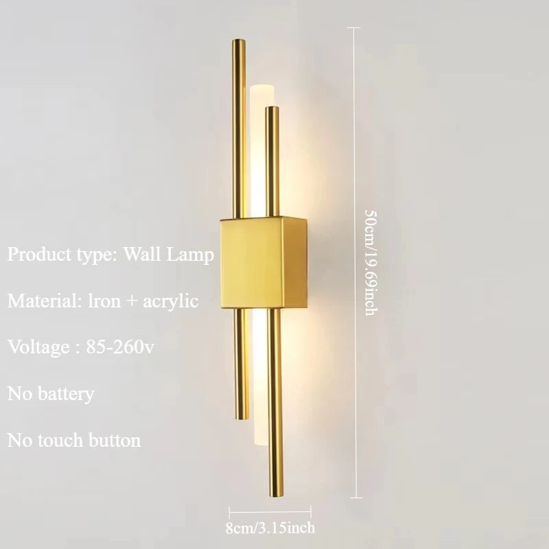 Lumoa Fynn | LED-Wandleuchte mit USB-Anschluss im nordischen Design für Schlafzimmer und Wohnbereich