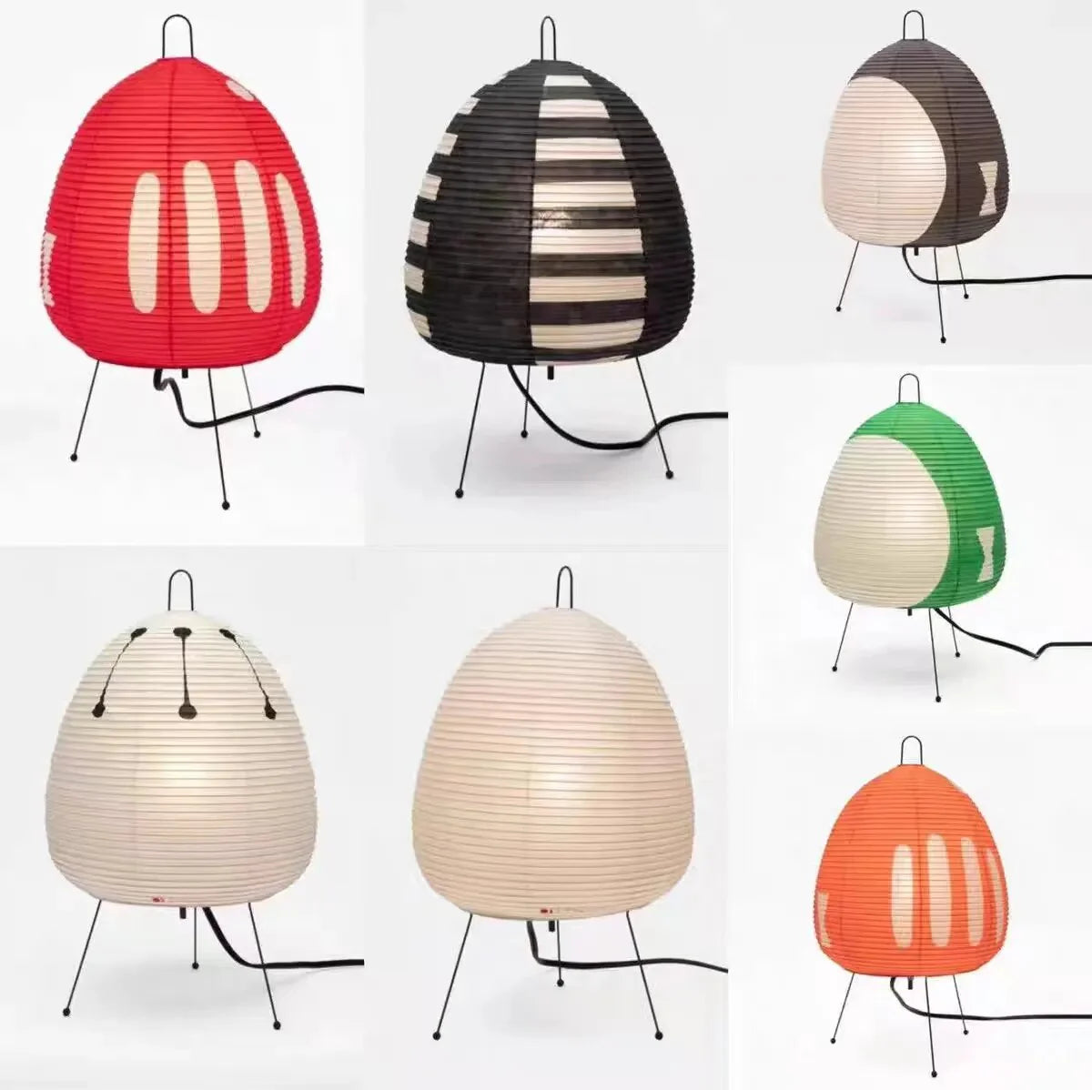 Yunari Haze | Gekleurde rijstpapieren lamp in Japanse Wabi-Sabi stijl