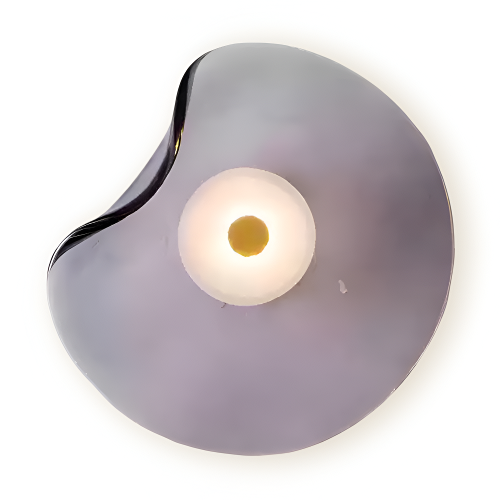 NordLume – Gebogene Glas-Wandleuchte im Skandinavisch-Japandi-Stil mit LED-Beleuchtung