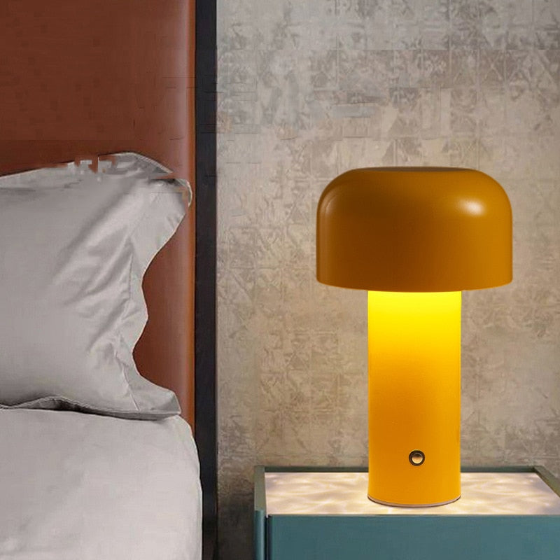 LumoFungo Classico | Kabellose Retro-Tischlampe im italienischen Pilzdesign