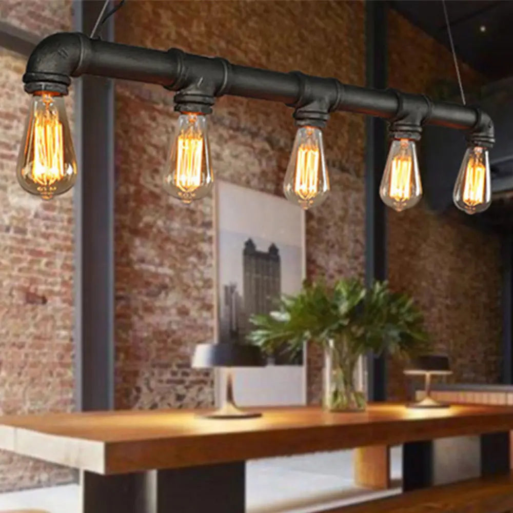 Rørheim Noctra | Industrielle Rohr-Pendelleuchte im Steampunk-Stil für Loft-Interieurs