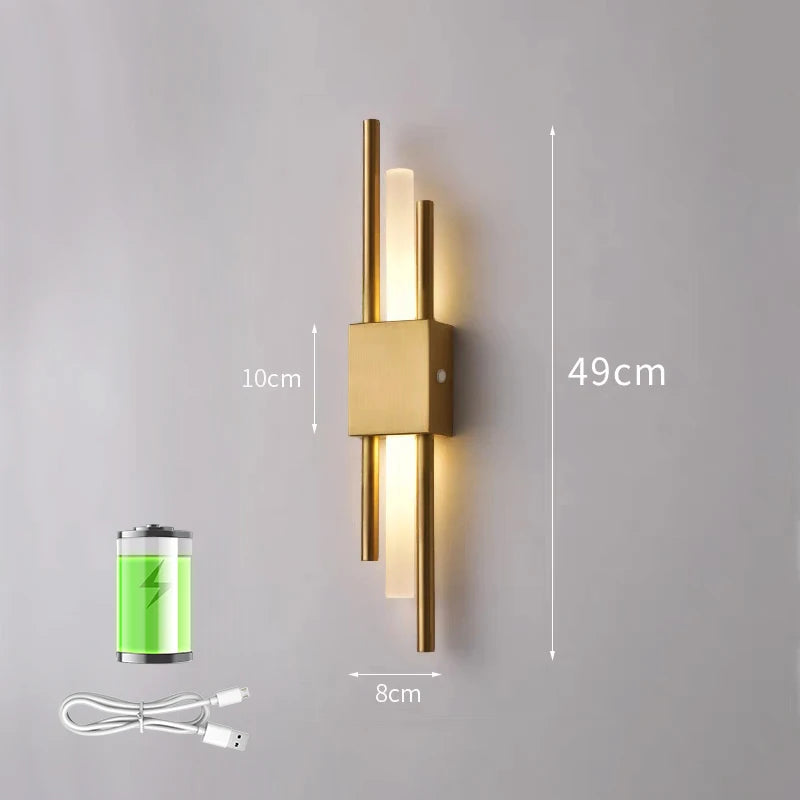 Lumoa Fynn | LED-Wandleuchte mit USB-Anschluss im nordischen Design für Schlafzimmer und Wohnbereich