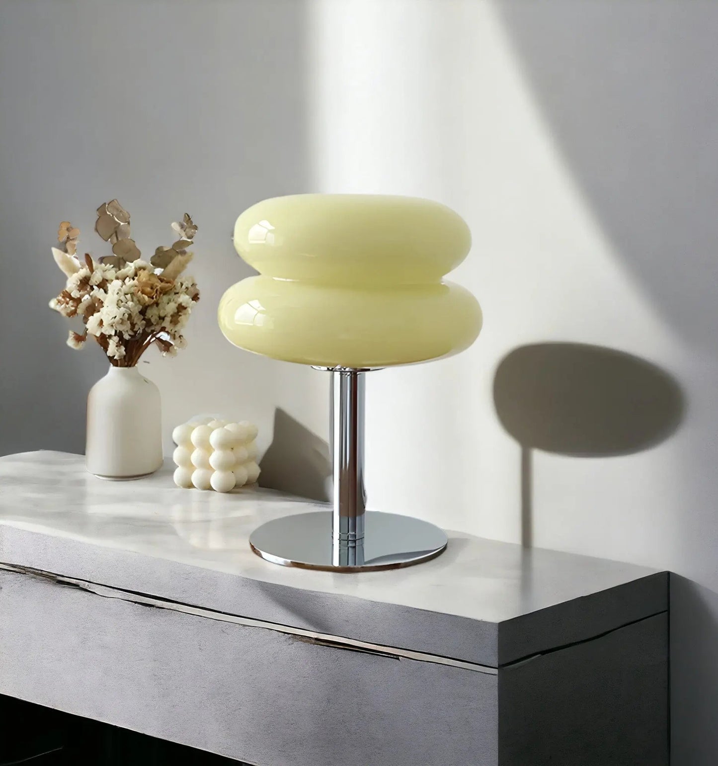 LioraGlass | Elegante LED-Tischlampe aus Glas für stimmungsvolle Beleuchtung