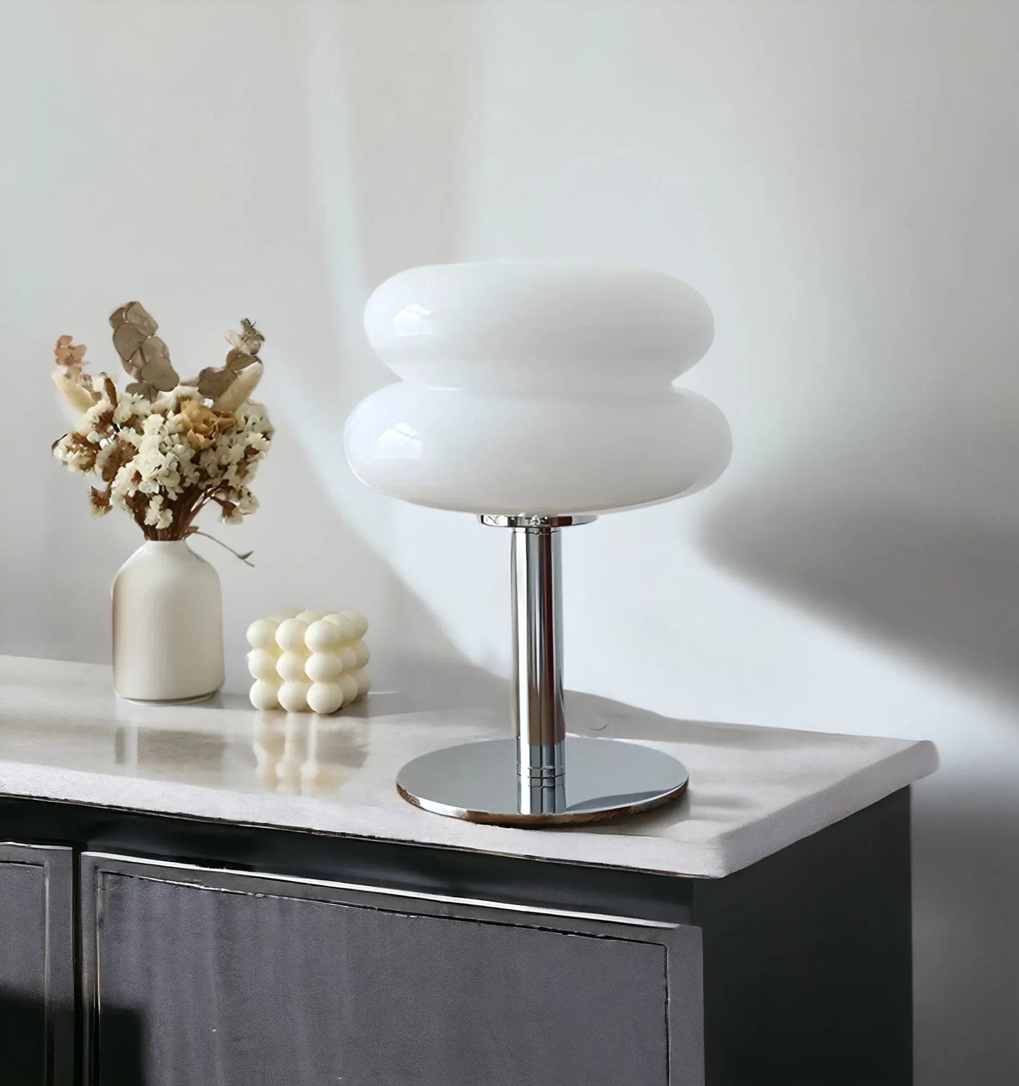 LioraGlass | Elegante LED-Tischlampe aus Glas für stimmungsvolle Beleuchtung