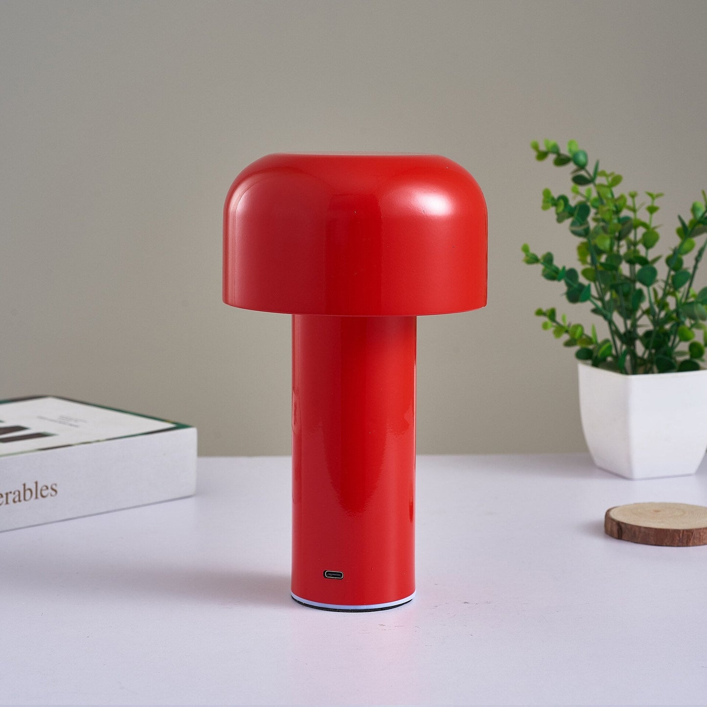 LumoFungo Classico | Kabellose Retro-Tischlampe im italienischen Pilzdesign