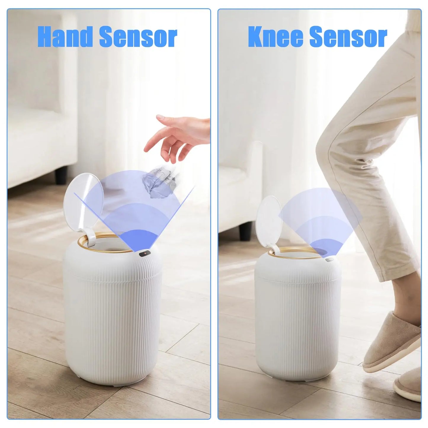 Vekkio Sense | Automatischer Mülleimer mit Bewegungssensor für Bad, Küche oder Büro