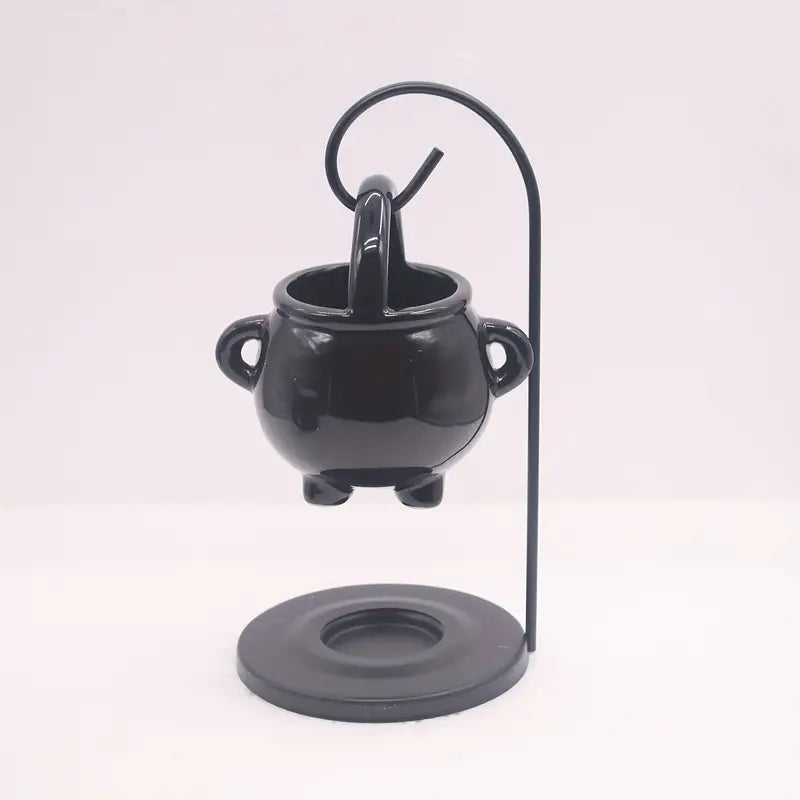 Halloween & Kerstmis Ketel Oliebrander – Mystieke Keramische Geurbrander voor Oliën & Waxsmelts