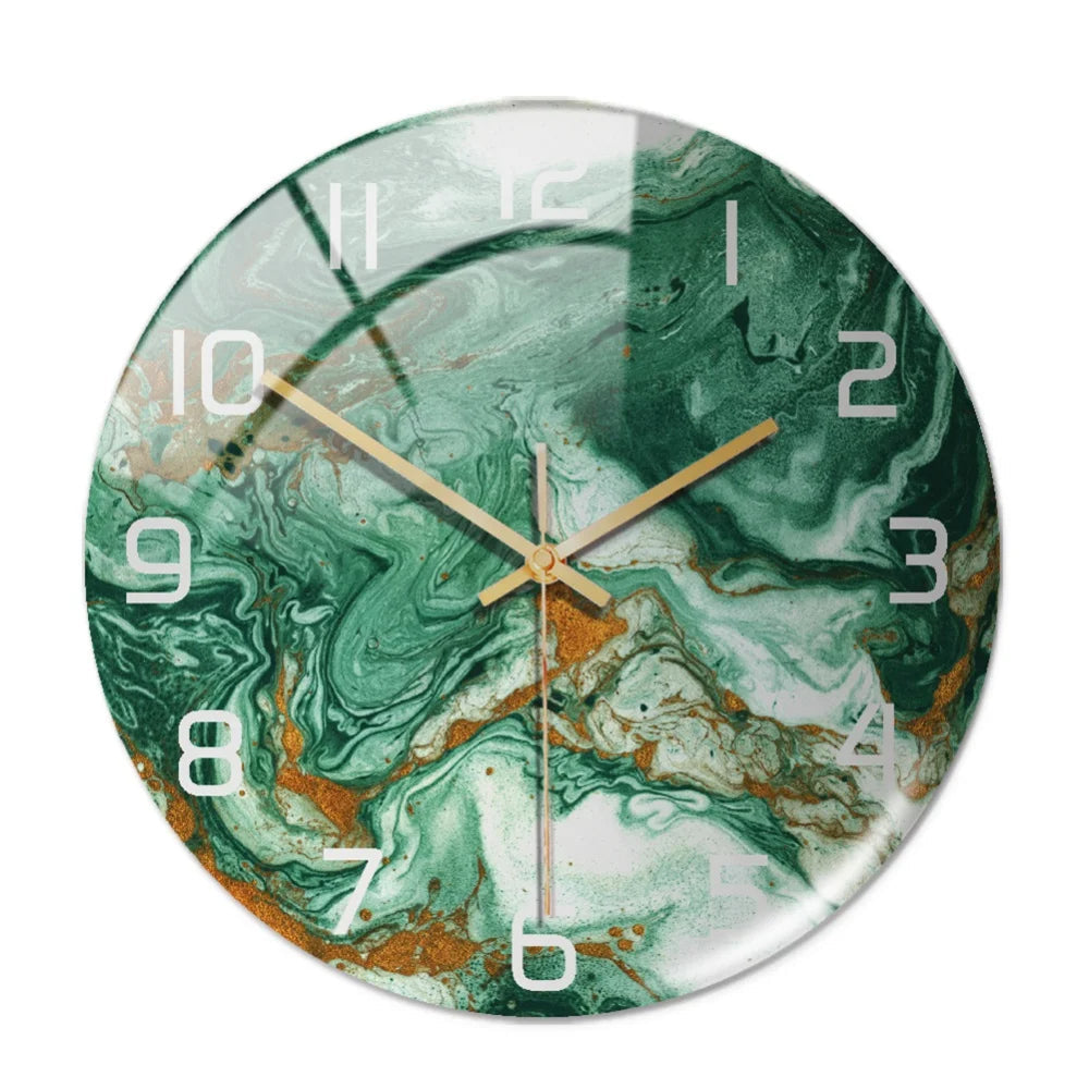 Marbela | Moderne Wanduhr im Marmor-Look