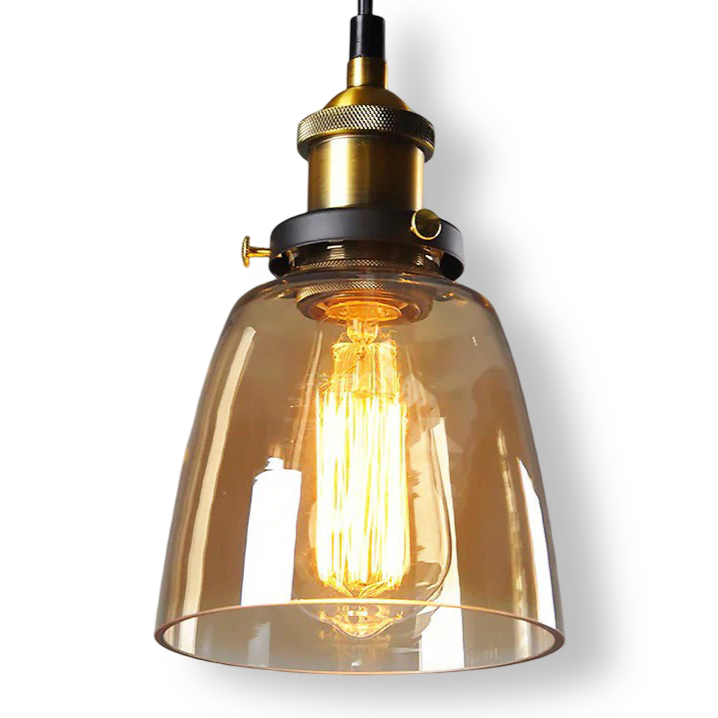 VintaLoft – Elegante Rauchglas Pendelleuchte im Vintage Loft Design