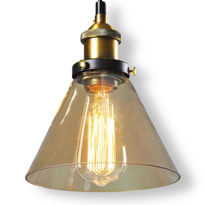 VintaLoft – Elegante Rauchglas Pendelleuchte im Vintage Loft Design