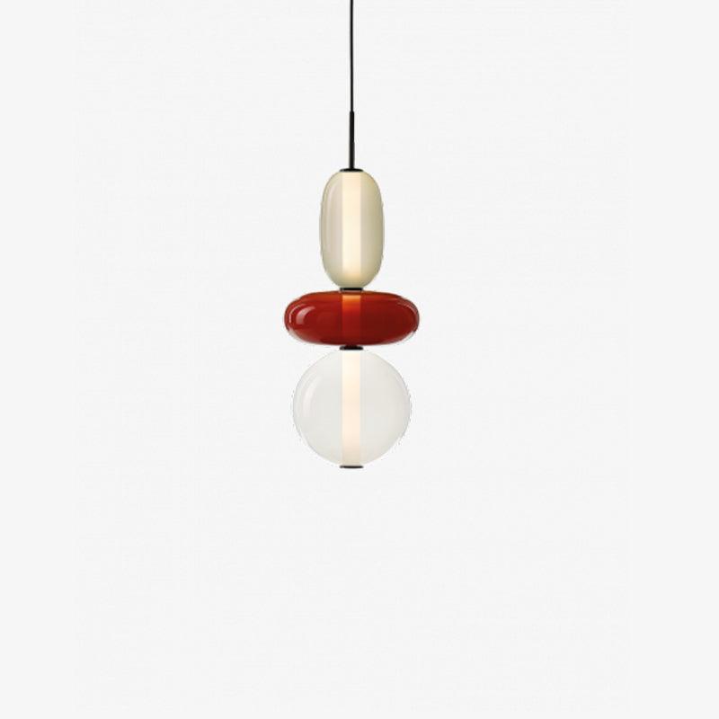 Elegante Designer-Hängelampe – Modernes Buntglas