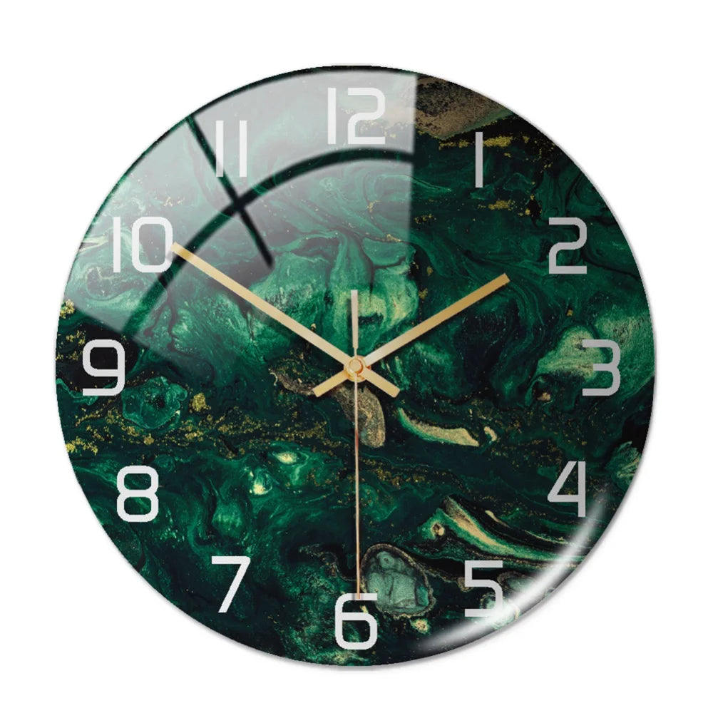 Marbela | Moderne Wanduhr im Marmor-Look