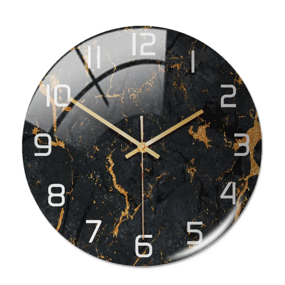 Marbela | Moderne Wanduhr im Marmor-Look