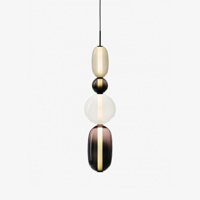 Elegante Designer-Hängelampe – Modernes Buntglas