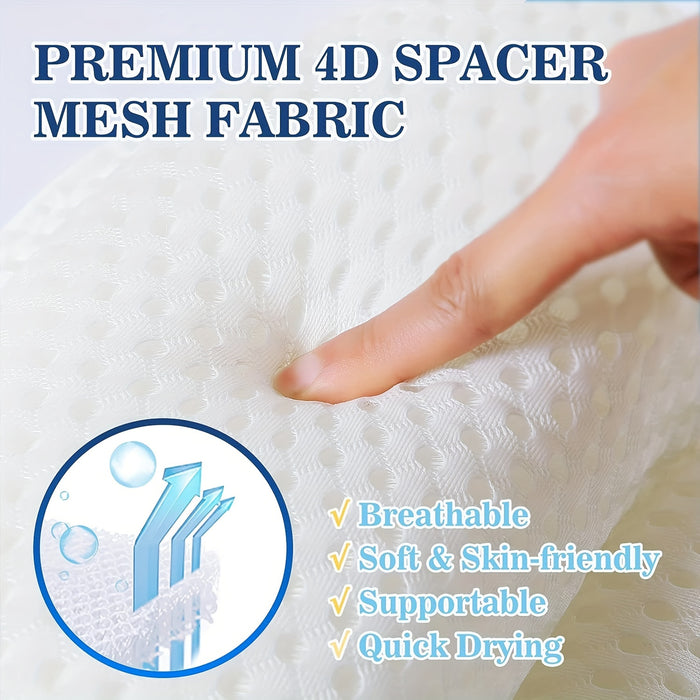 BathCloud 4D Badekissen | Ergonomisches Nacken- & Rückenstützkissen mit Anti-Rutsch-Saugnäpfen
