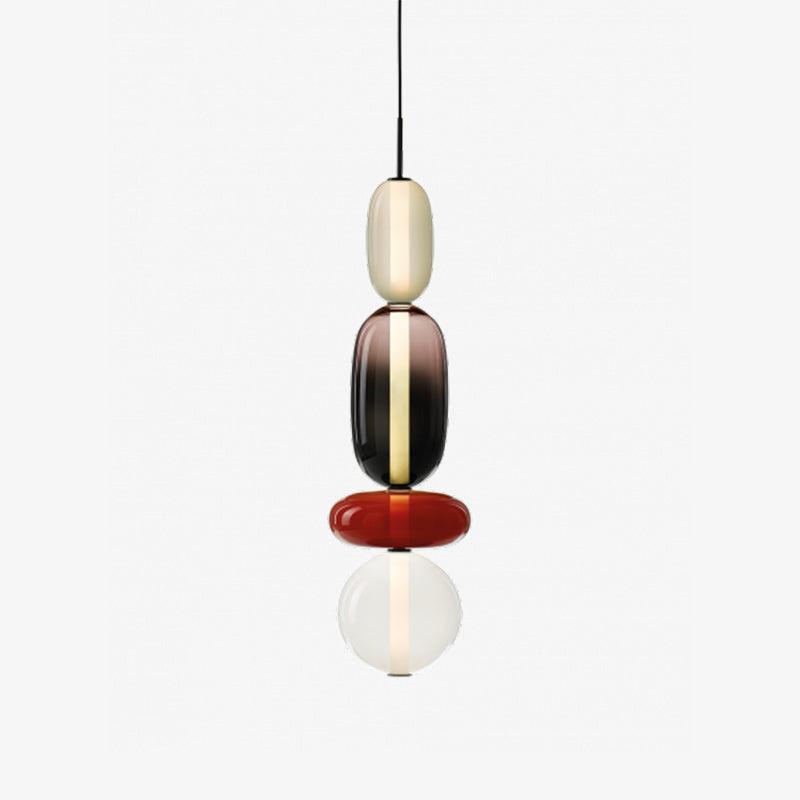 Elegante Designer-Hängelampe – Modernes Buntglas