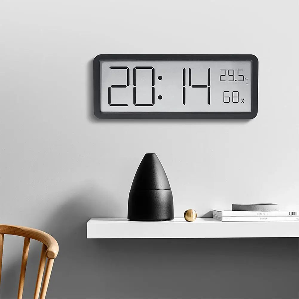 TimeVibe Visie | Digitale LED-wandklok met temperatuur- en vochtigheidsweergave