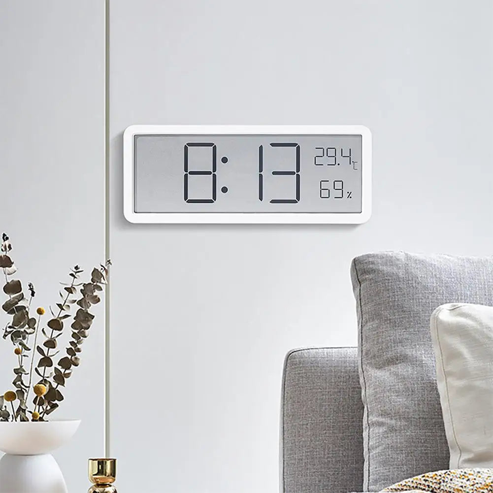 TimeVibe Visie | Digitale LED-wandklok met temperatuur- en vochtigheidsweergave