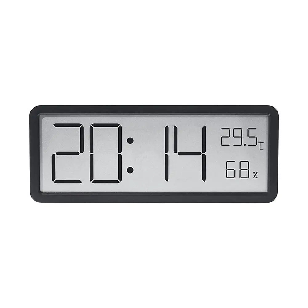 TimeVibe Visie | Digitale LED-wandklok met temperatuur- en vochtigheidsweergave