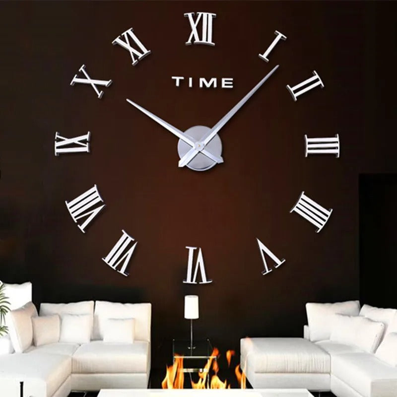 Romesso | Moderne 3D wandklok met Romeinse cijfers