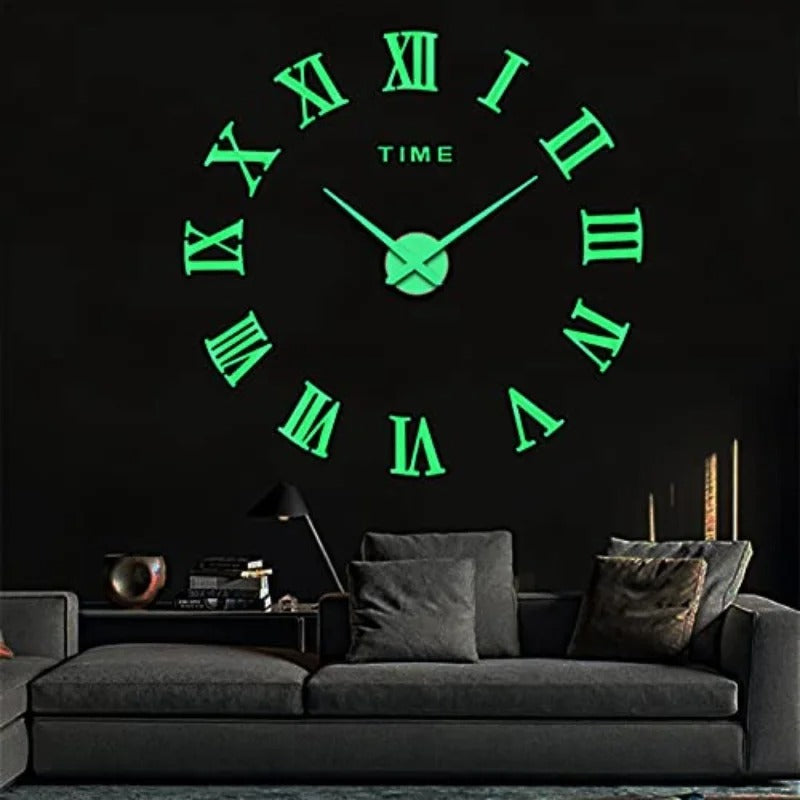 Romesso | Moderne 3D wandklok met Romeinse cijfers