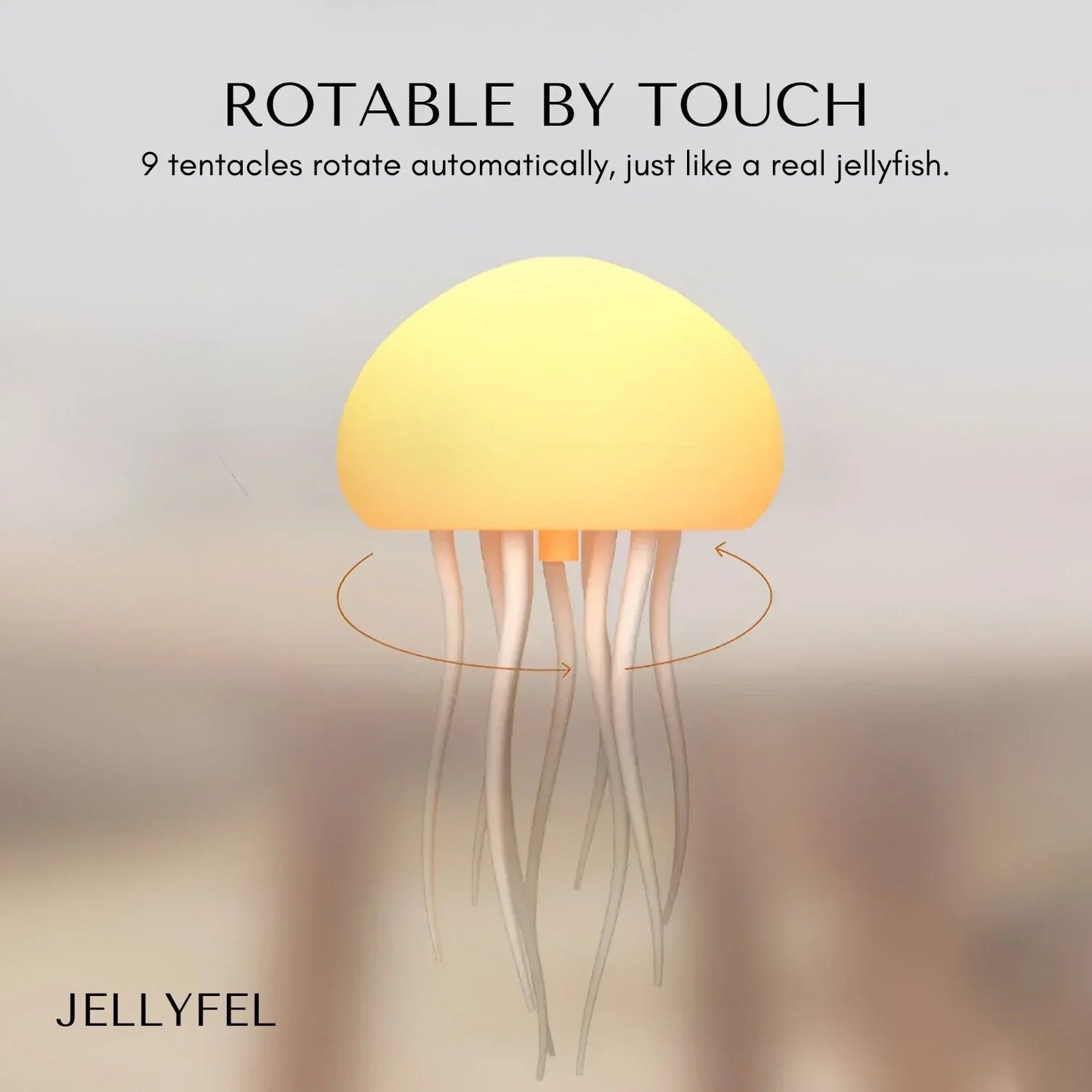 JellyBeat Aura | Farbwechselnde LED-Quallelampe mit Bewegungseffekt für stimmungsvolles Licht