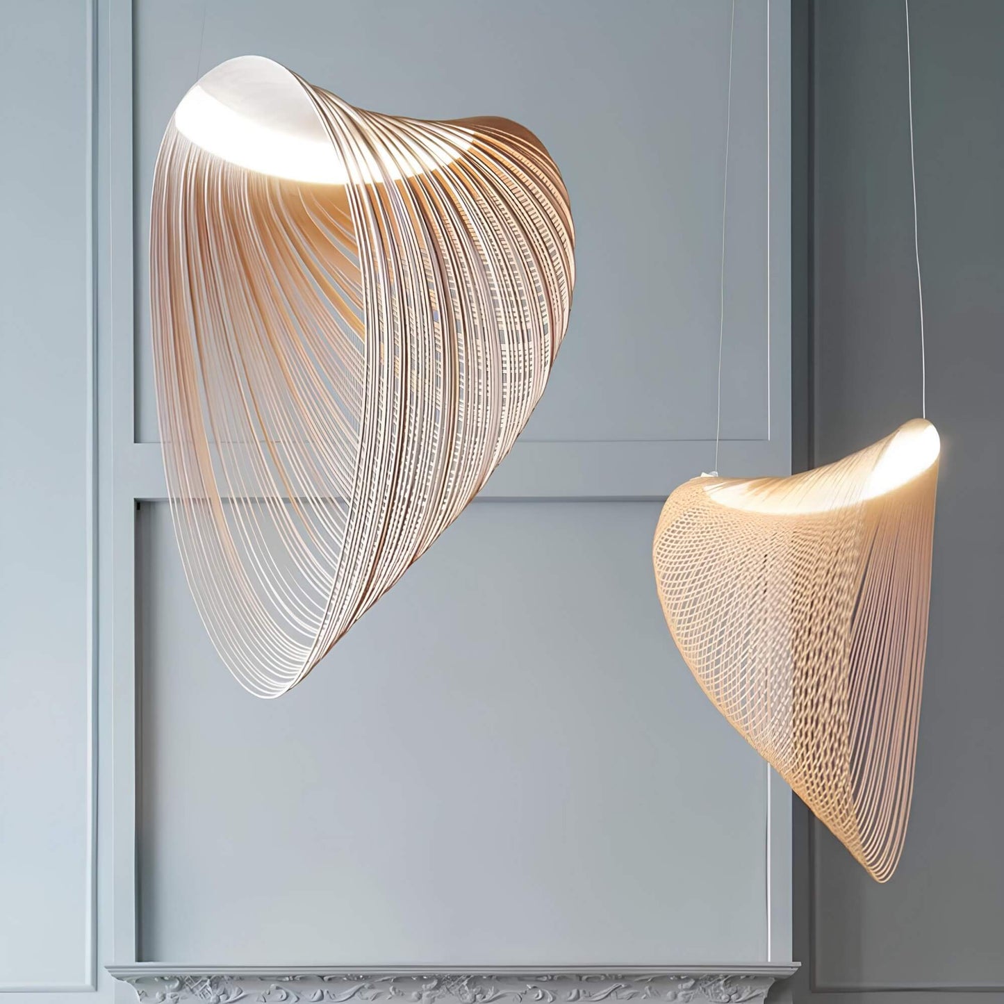 Amaris – Scandinavische metalen hanglamp met eikenhouten detail voor eetkamer & keuken