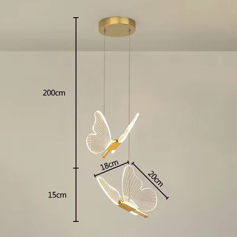 Elira Fléur | Hängeleuchte mit zartem Schmetterlings-Design